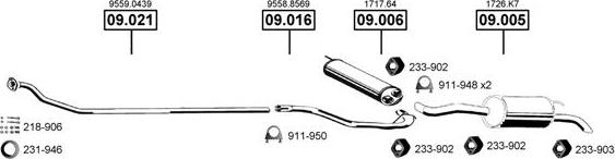 Asmet CI090655 - Sistem de esapament aaoparts.ro