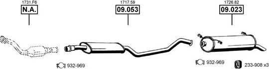 Asmet CI092070 - Sistem de esapament aaoparts.ro