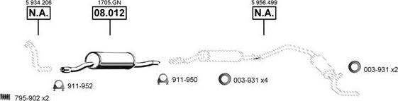 Asmet FI160900 - Sistem de esapament aaoparts.ro