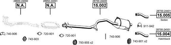 Asmet HY150555 - Sistem de esapament aaoparts.ro