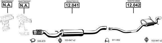 Asmet MG400460 - Sistem de esapament aaoparts.ro