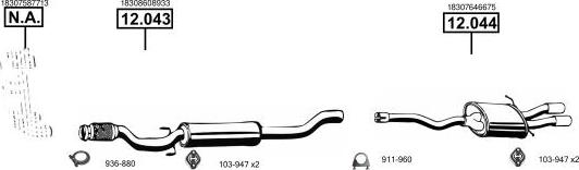Asmet MG400470 - Sistem de esapament aaoparts.ro
