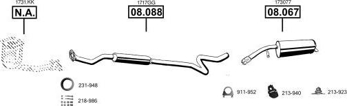 Asmet PE081805 - Sistem de esapament aaoparts.ro