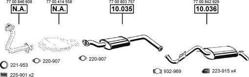 Asmet RE100245 - Sistem de esapament aaoparts.ro