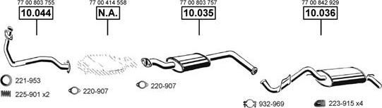 Asmet RE100265 - Sistem de esapament aaoparts.ro