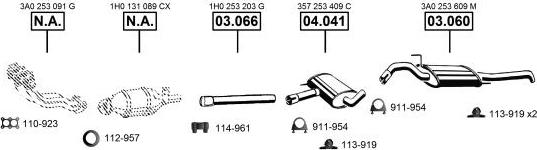 Asmet VA034100 - Sistem de esapament aaoparts.ro