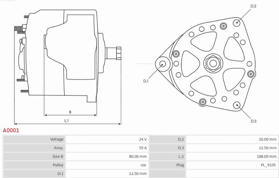 AS-PL A0001 - Generator / Alternator aaoparts.ro