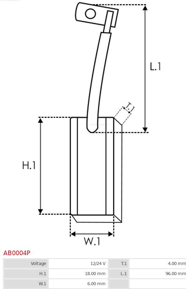 AS-PL AB0004P - Perie, generator aaoparts.ro