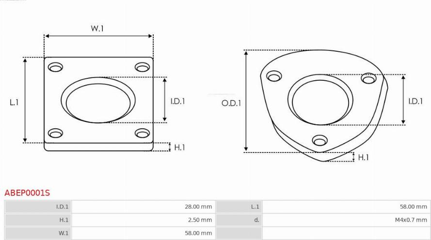 AS-PL ABEP0001S - Chit reparatie, alternator aaoparts.ro