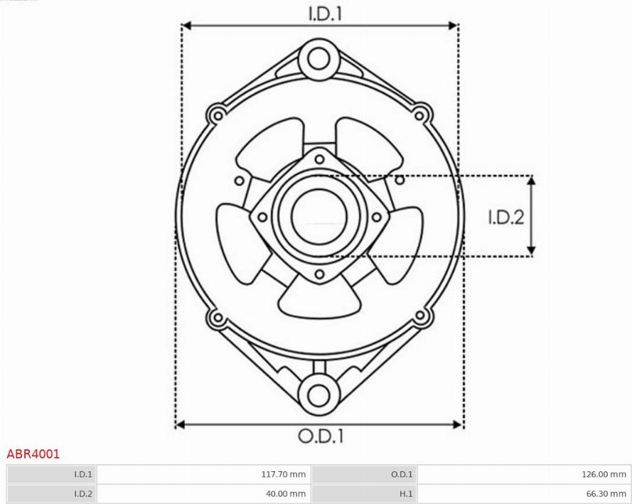 AS-PL ABR4001 - Suport, flanșă de acționare alternator aaoparts.ro