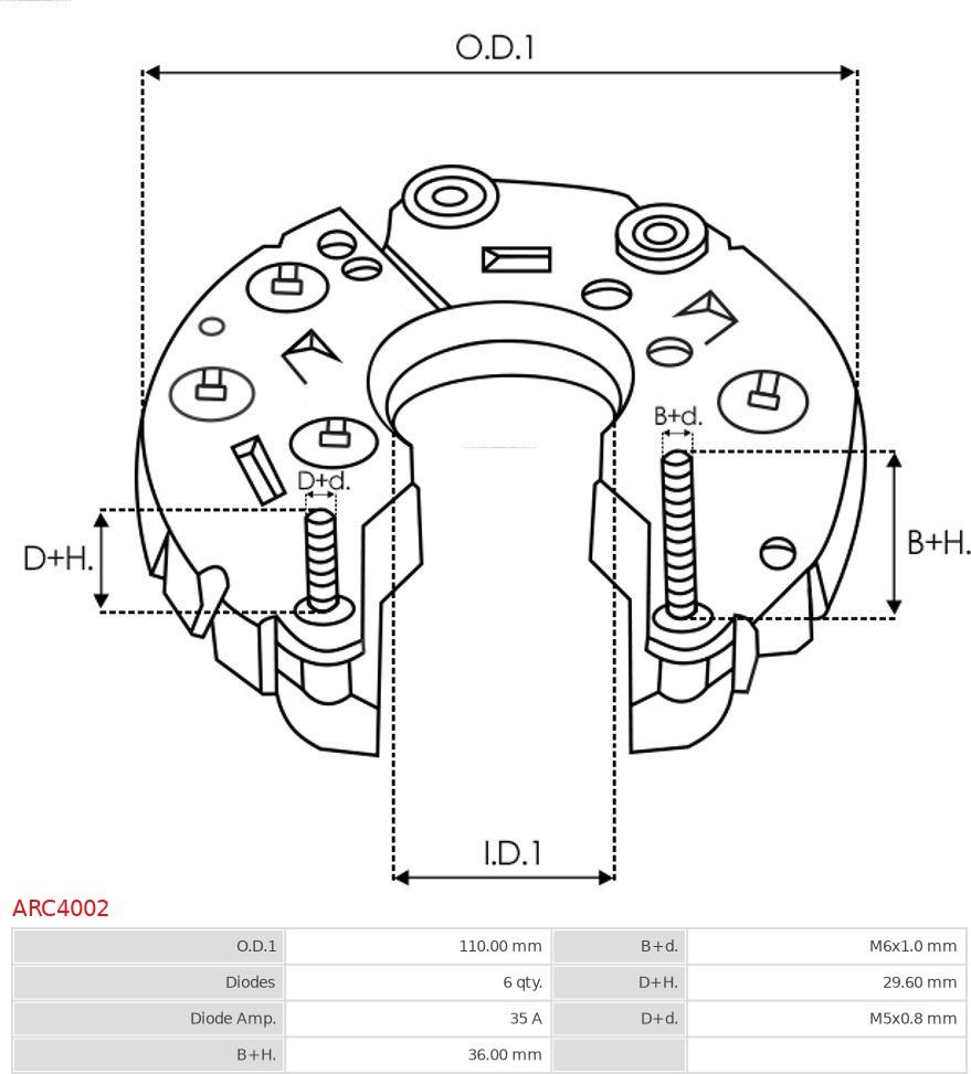 AS-PL ARC4002 - Punte diode aaoparts.ro