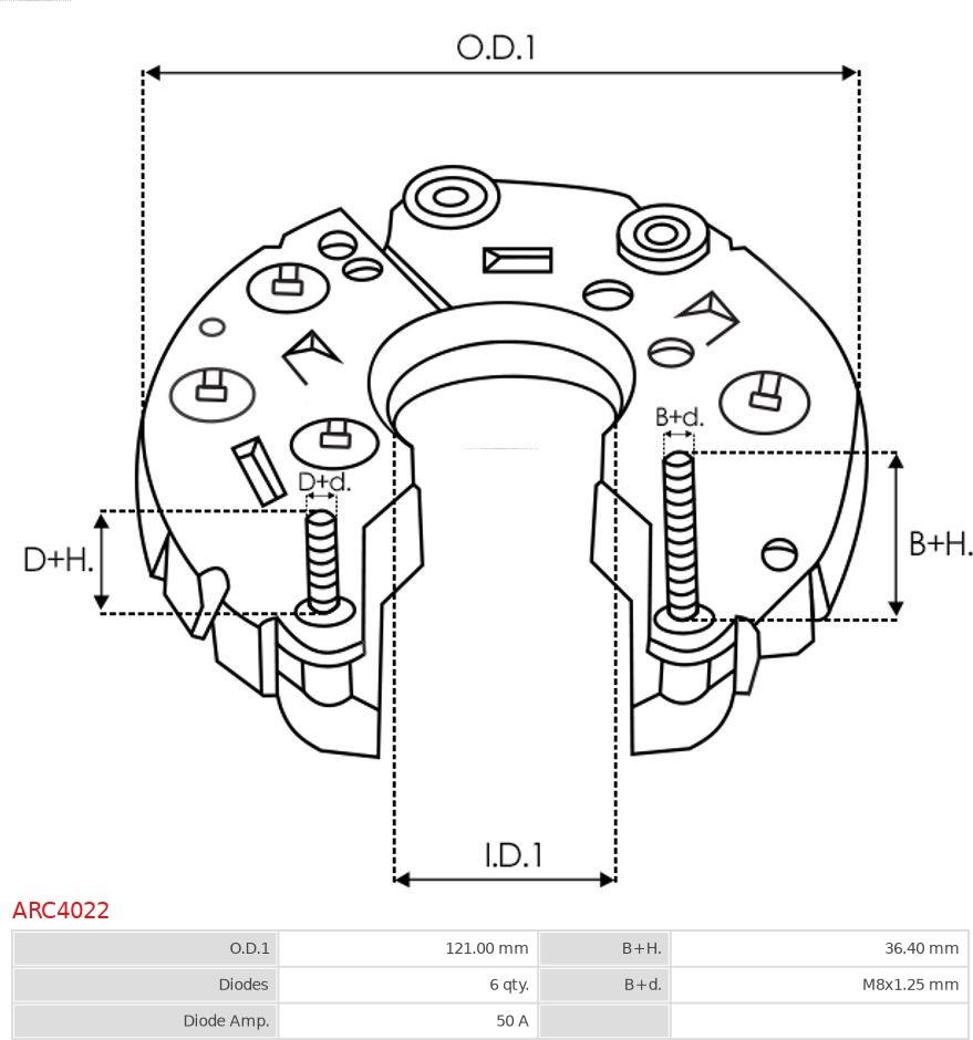 AS-PL ARC4022 - Punte diode aaoparts.ro