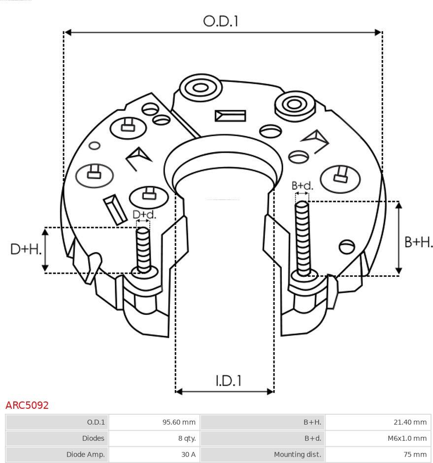 AS-PL ARC5092 - Punte diode aaoparts.ro