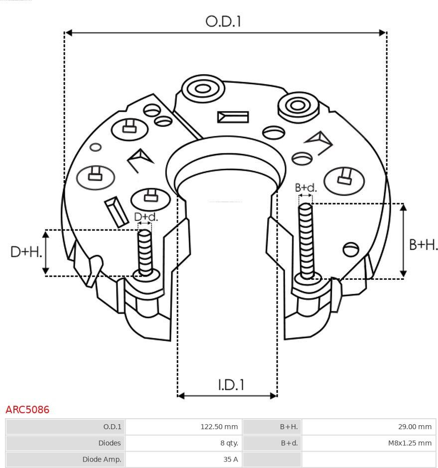 AS-PL ARC5086 - Punte diode aaoparts.ro