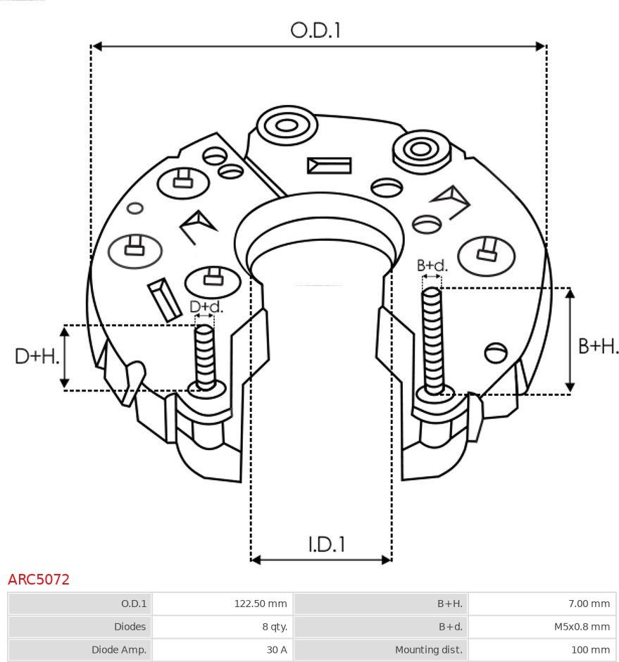 AS-PL ARC5072 - Punte diode aaoparts.ro