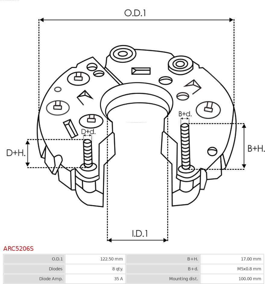 AS-PL ARC5206S - Punte diode aaoparts.ro