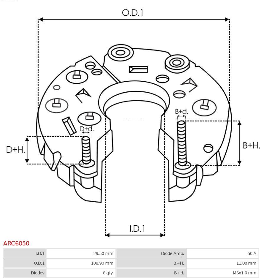 AS-PL ARC6050 - Punte diode aaoparts.ro