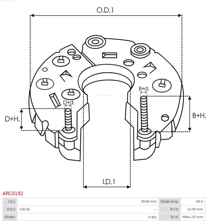 AS-PL ARC0192 - Punte diode aaoparts.ro