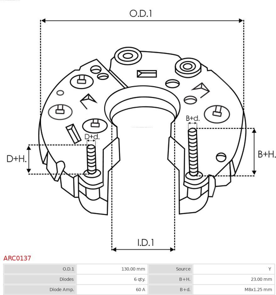 AS-PL ARC0137 - Suport, flanșă de acționare alternator aaoparts.ro