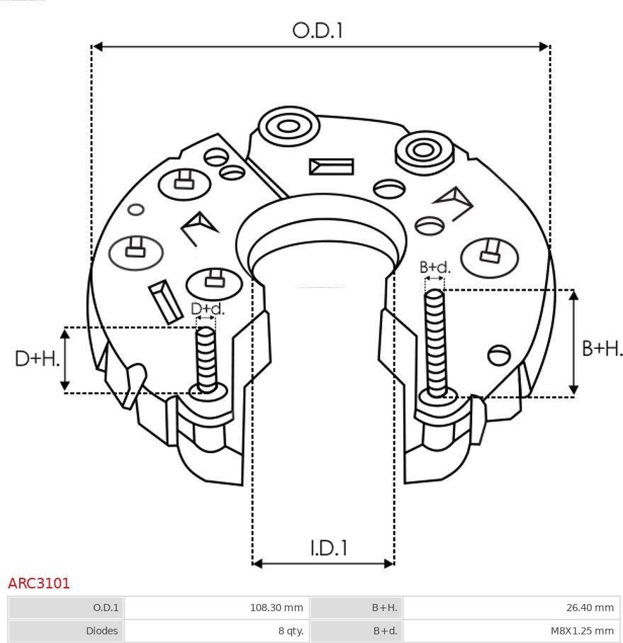 AS-PL ARC3101 - Punte diode aaoparts.ro