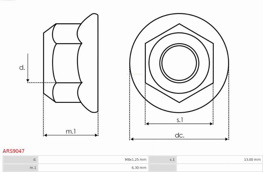 AS-PL ARS9047 - Chit reparatie, alternator aaoparts.ro