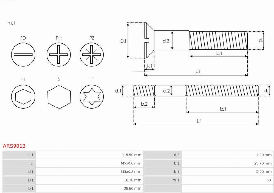 AS-PL ARS9013 - Chit reparatie, alternator aaoparts.ro