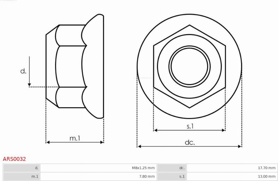 AS-PL ARS0032 - Chit reparatie, alternator aaoparts.ro