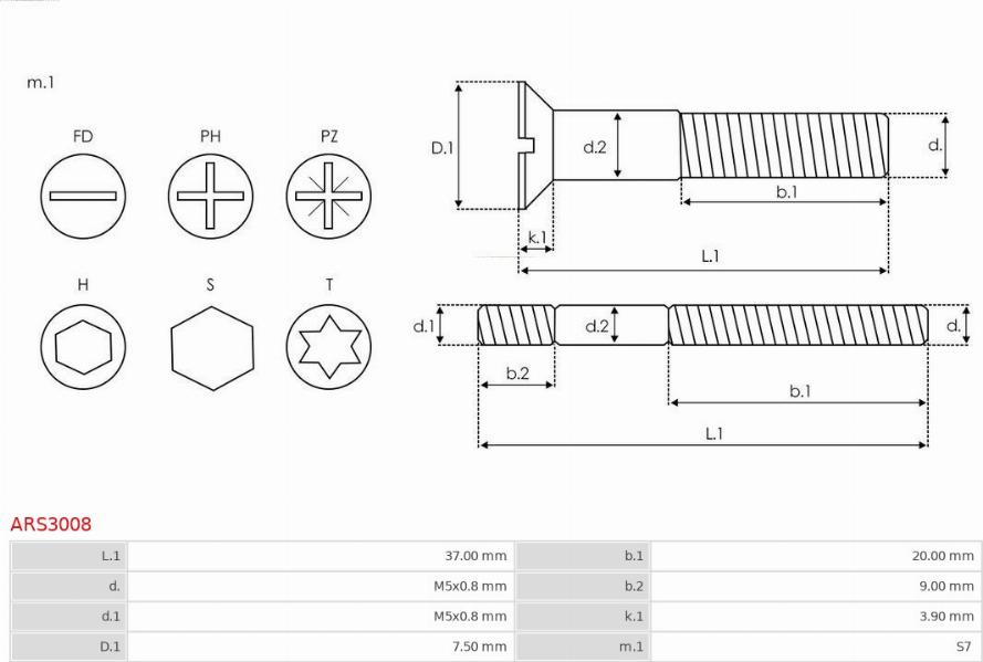 AS-PL ARS3008 - Chit reparatie, alternator aaoparts.ro