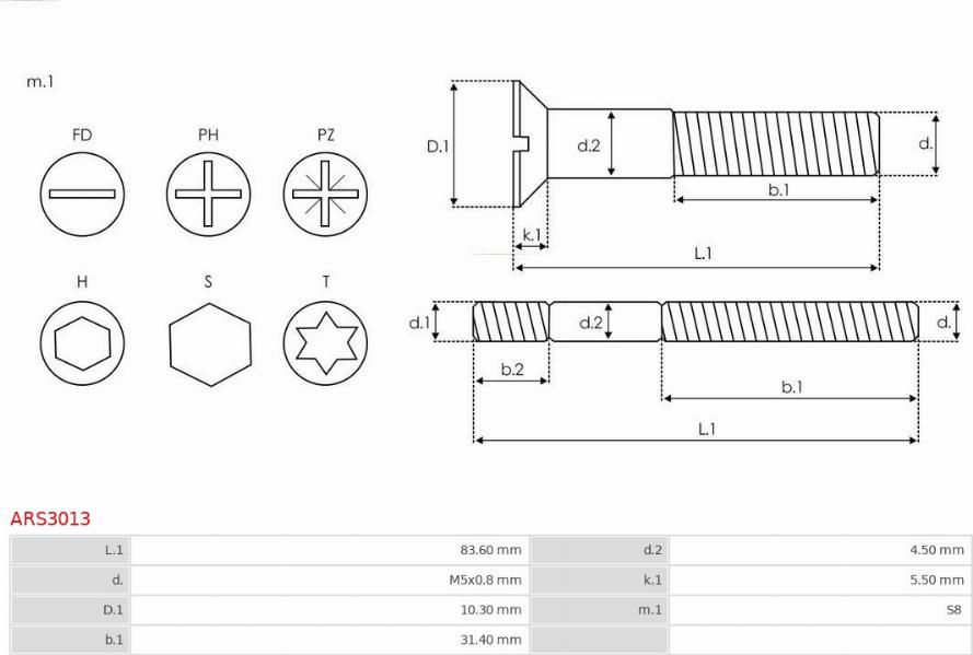 AS-PL ARS3013 - Chit reparatie, alternator aaoparts.ro