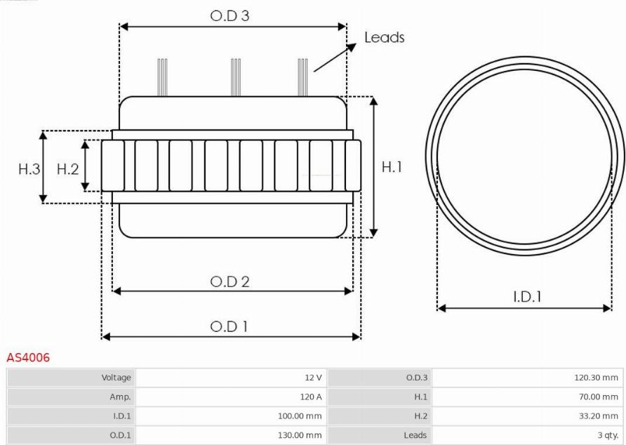 AS-PL AS4006 - Stator,alternator aaoparts.ro