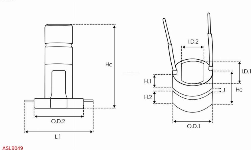 AS-PL ASL9049 - Colector, alternator aaoparts.ro