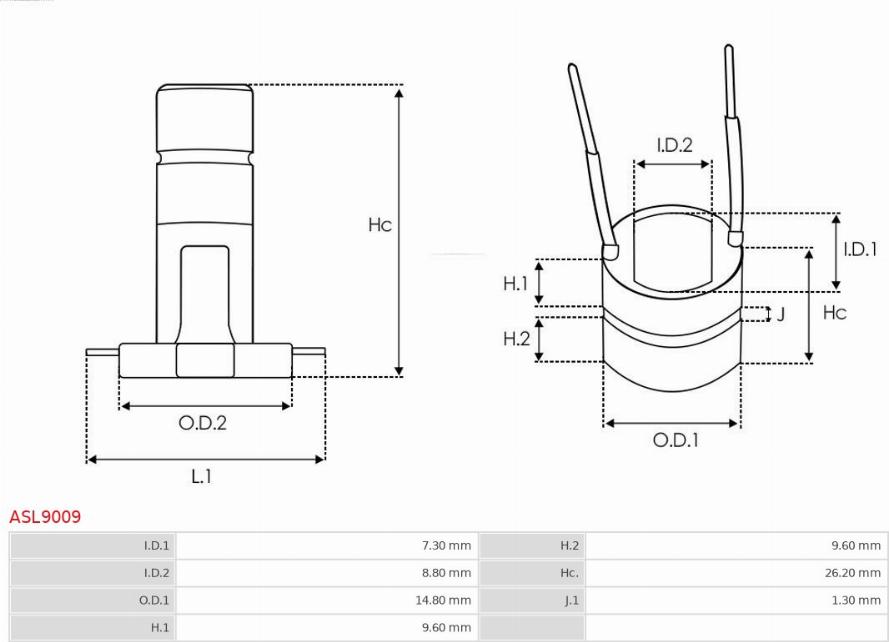 AS-PL ASL9009 - Colector, alternator aaoparts.ro