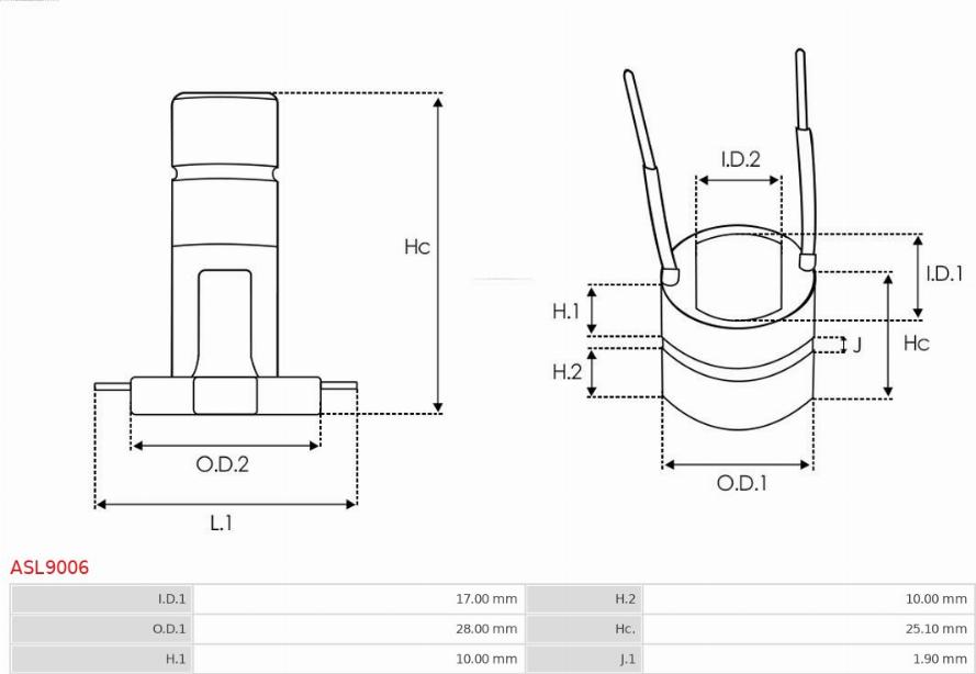 AS-PL ASL9006 - Colector, alternator aaoparts.ro