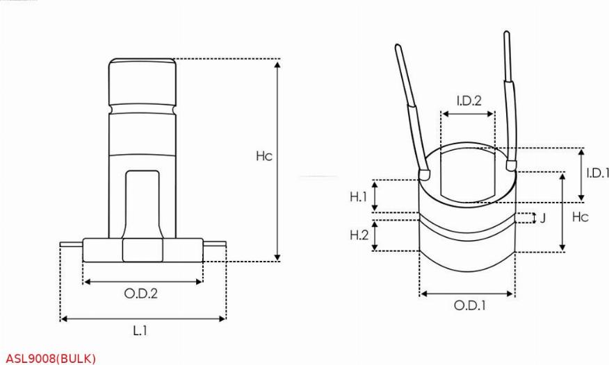 AS-PL ASL9008(BULK) - Colector, alternator aaoparts.ro