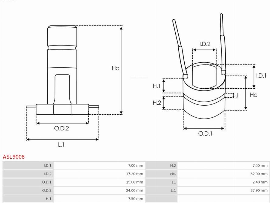 AS-PL ASL9008 - Colector, alternator aaoparts.ro