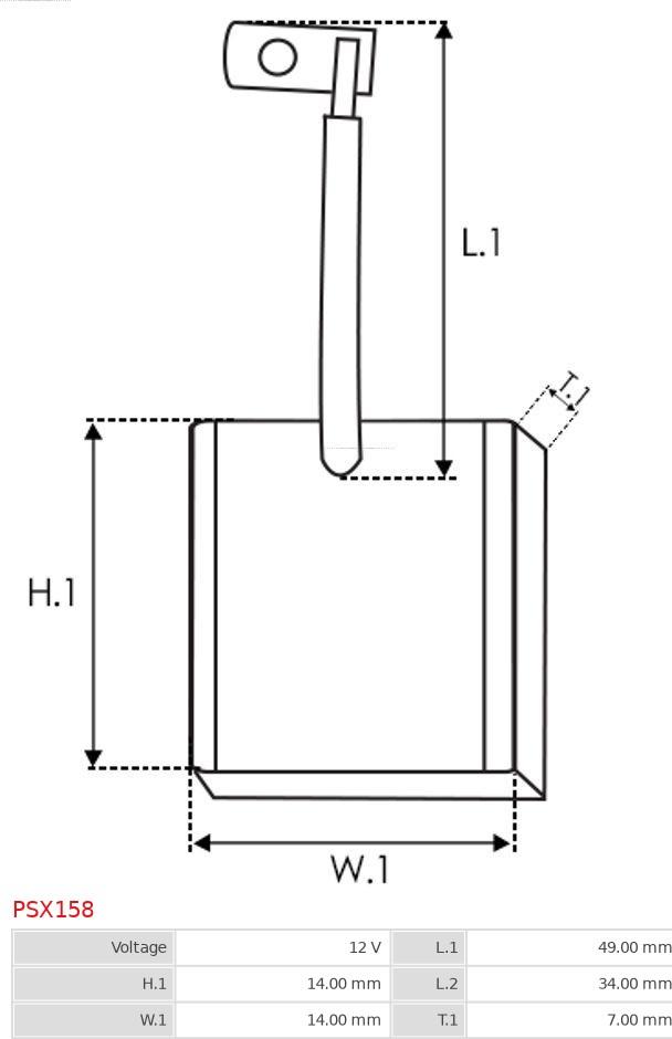 AS-PL PSX158 - Perie, electromotor aaoparts.ro