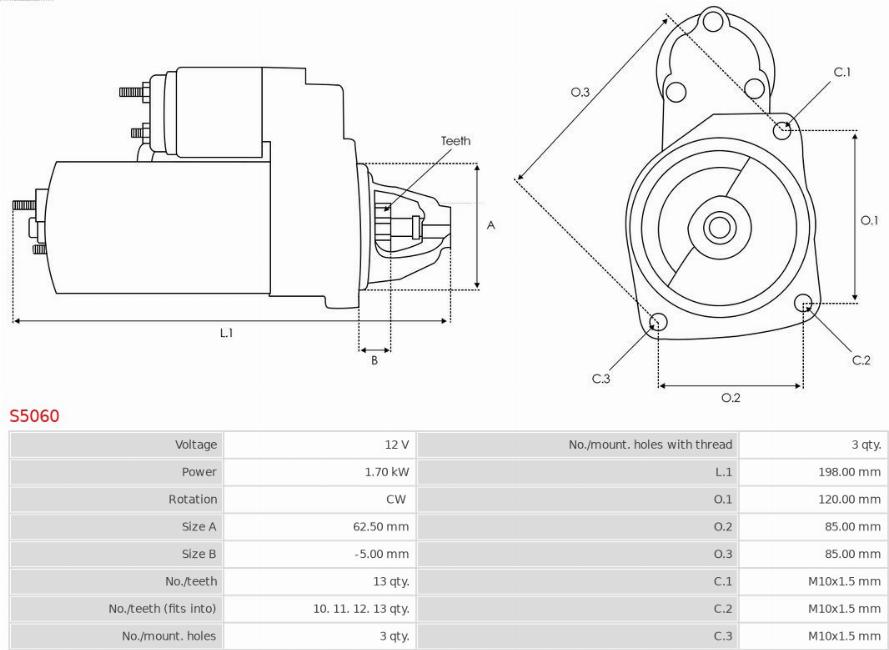 AS-PL S5060 - Starter aaoparts.ro