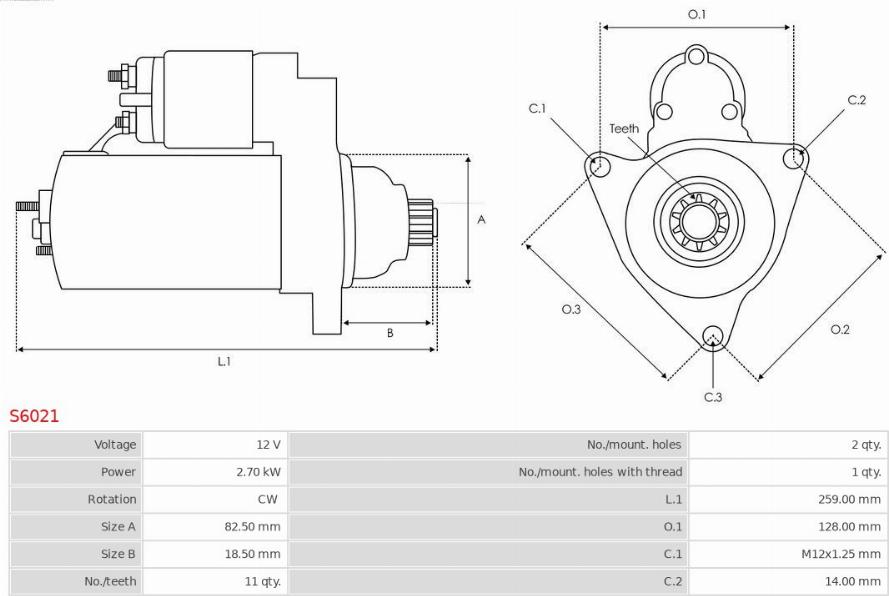 AS-PL S6021 - Starter aaoparts.ro