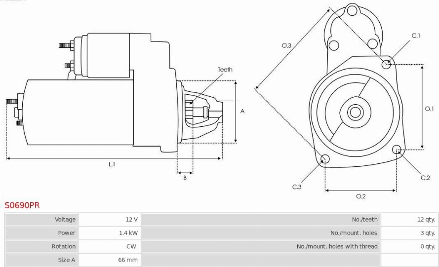 AS-PL S0690PR - Starter aaoparts.ro