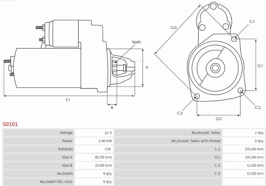 AS-PL S0101 - Starter aaoparts.ro