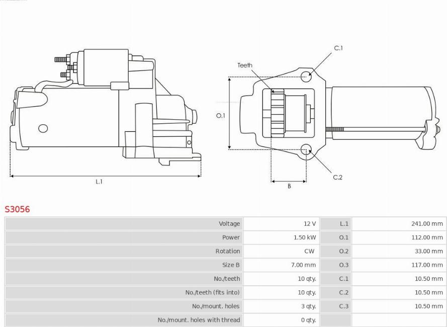 AS-PL S3056 - Starter aaoparts.ro