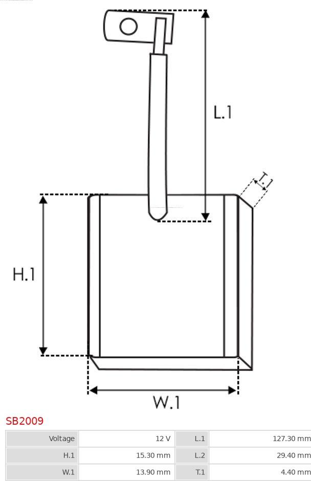 AS-PL SB2009 - Perie, electromotor aaoparts.ro