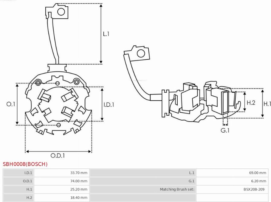 AS-PL SBH0008(BOSCH) - Suport perii aaoparts.ro