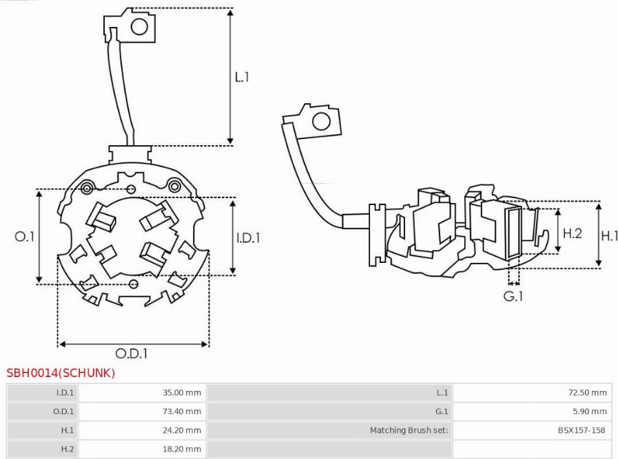 AS-PL SBH0014(SCHUNK) - Suport perii aaoparts.ro