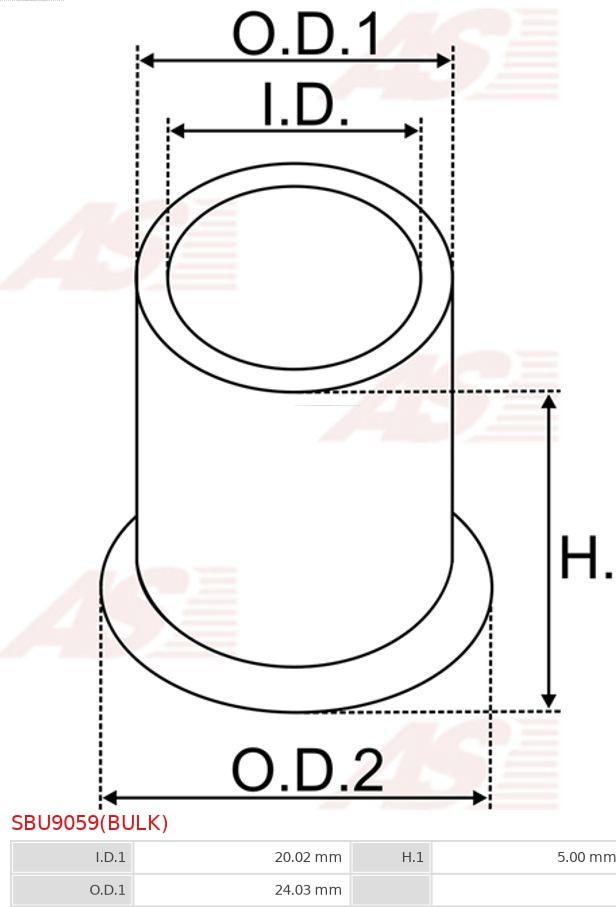 AS-PL SBU9059(BULK) - Bucsa,arbore demaror aaoparts.ro