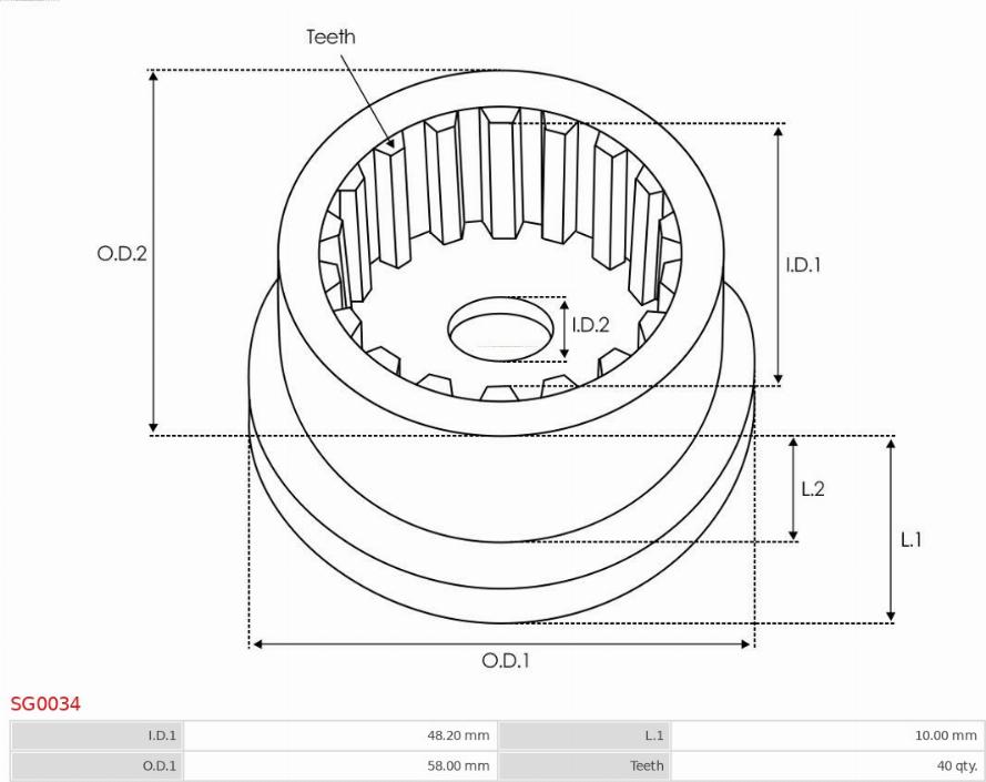 AS-PL SG0034 - Chit reparatie, demaror aaoparts.ro