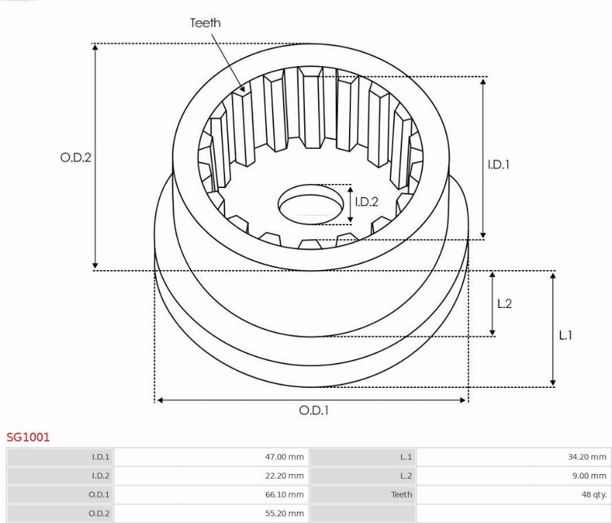 AS-PL SG1001 - Chit reparatie, demaror aaoparts.ro