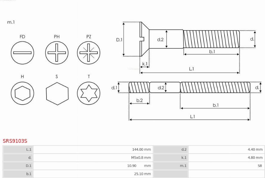 AS-PL SRS9103S - Chit reparatie, alternator aaoparts.ro