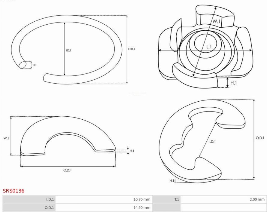 AS-PL SRS0136 - Chit reparatie, demaror aaoparts.ro