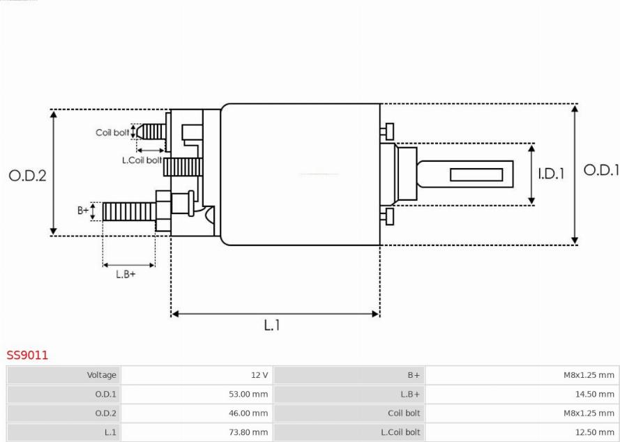 AS-PL SS9011 - Solenoid, electromotor aaoparts.ro